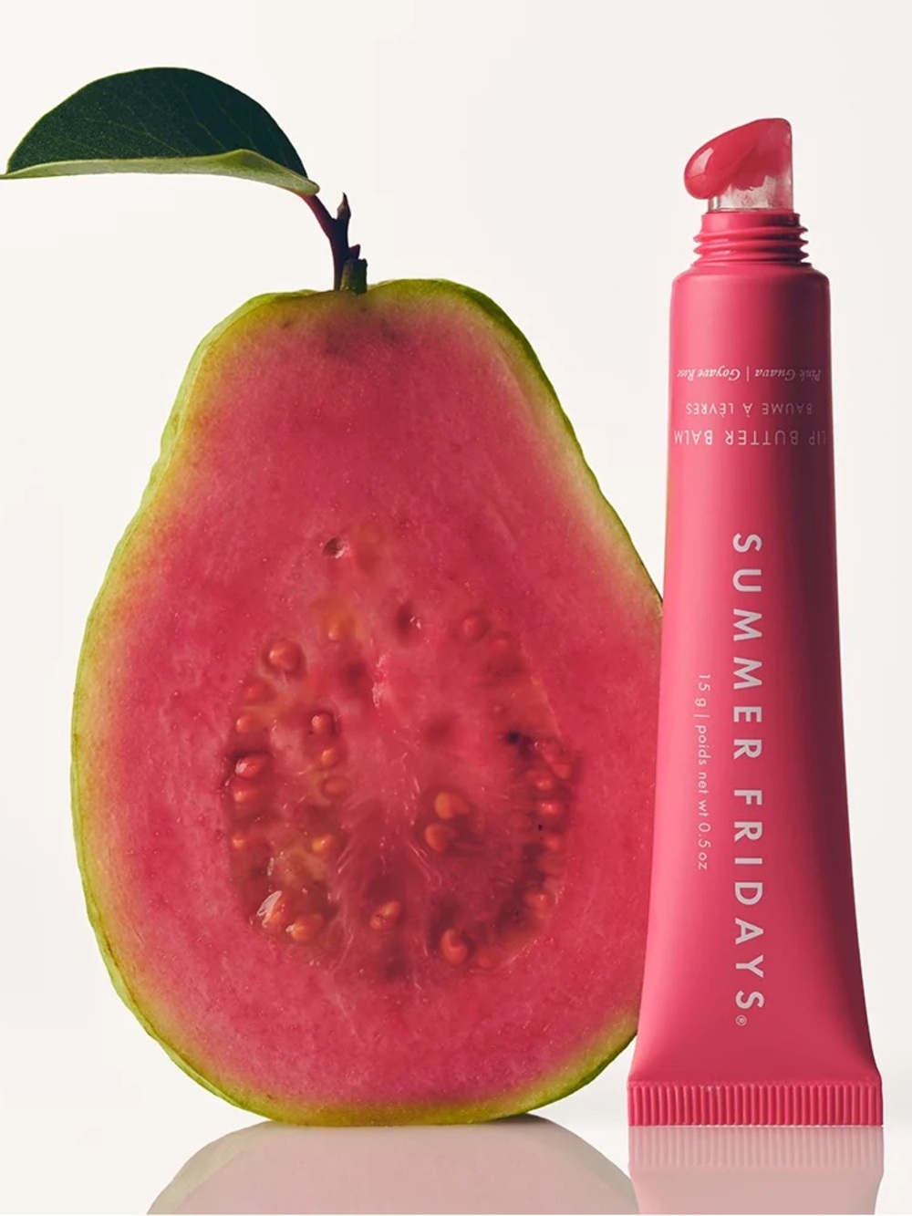 NEW Summer Fridays Pink Lip Butter Balm - Hydrating Tinted Lip Care PINK GUAVA